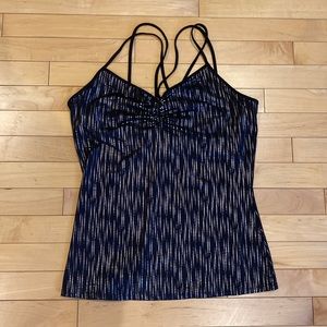 Boston Proper Black/Gold Metallic Tank